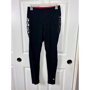 Victoria's Secret Pink Mesh Side Pocket Black High Waisted Legging Size L
